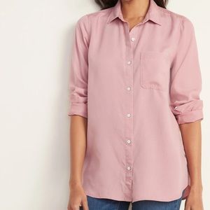 NWOT- Old Navy Pigment-Dyed Tencel Twill Button Down Shirt